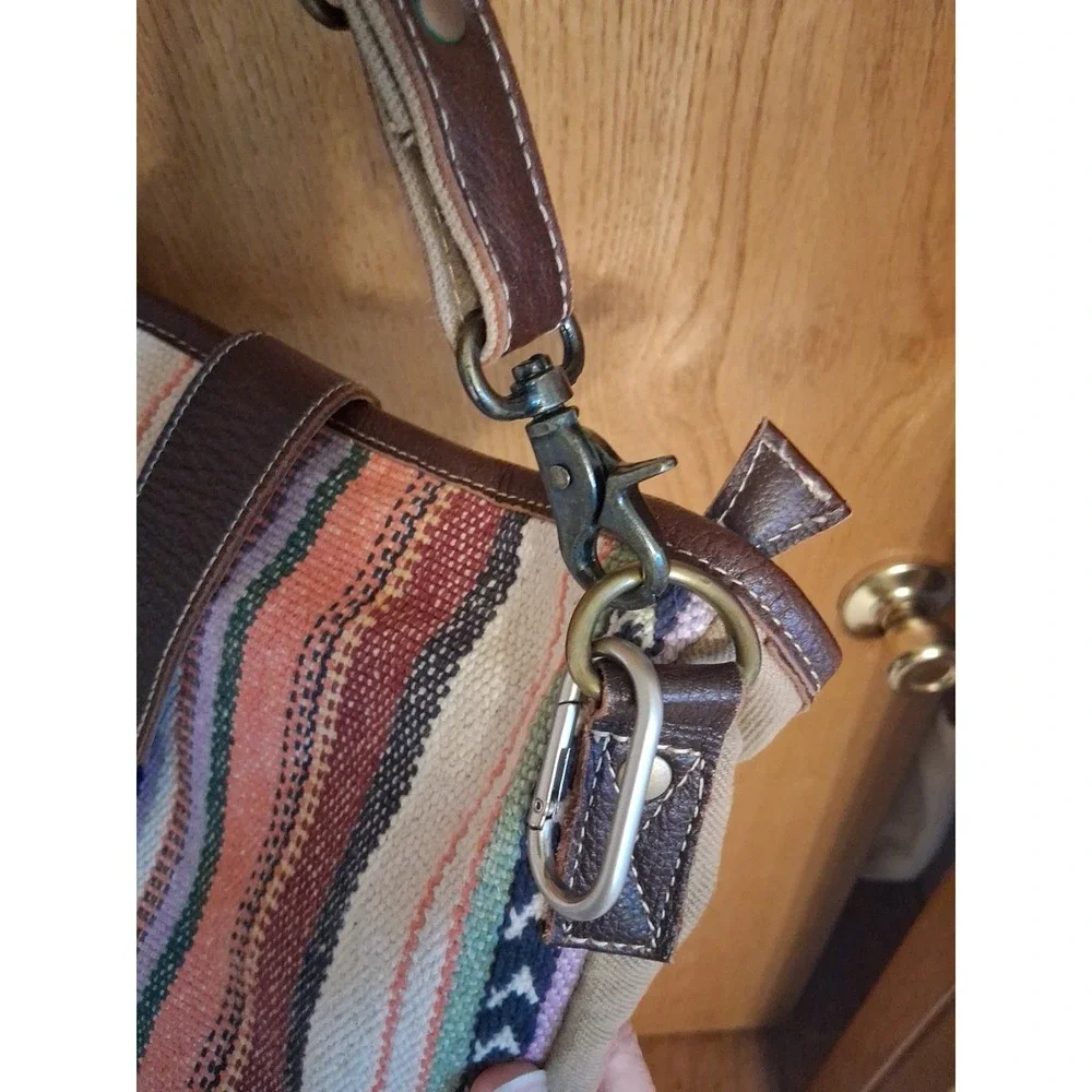 Myra Multi Color Genuine Hide Purse Messenger Southwest Blanket Style 15